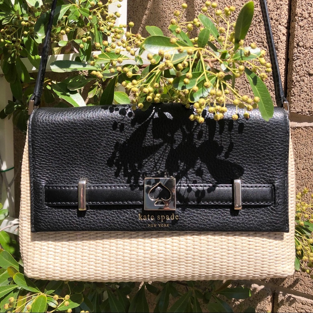 ❌SOLD❌ Kate Spade Raffia and Leather Crossbody bag